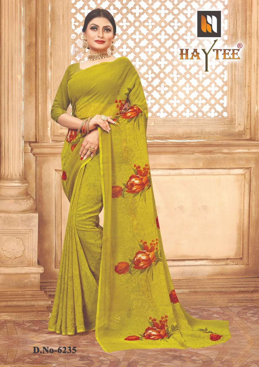 SPLASH VOL-90 BY HAYTEE 6232 TO 6243 SERIES INDIAN TRADITIONAL WEAR COLLECTION BEAUTIFUL STYLISH FANCY COLORFUL PARTY WEAR & OCCASIONAL WEAR DANI PRINTED SAREES AT WHOLESALE PRICE