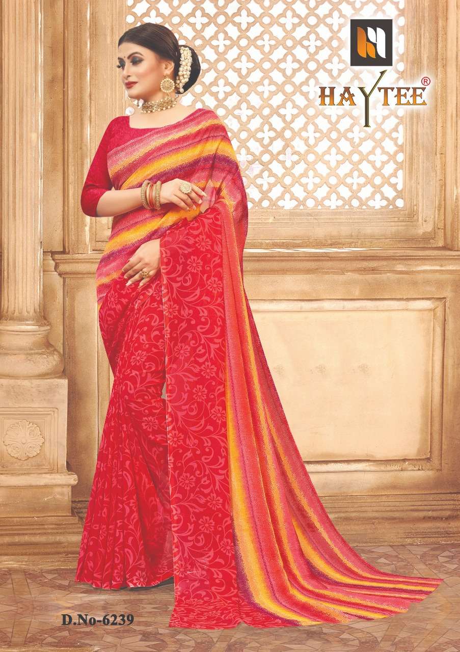 SPLASH VOL-90 BY HAYTEE 6232 TO 6243 SERIES INDIAN TRADITIONAL WEAR COLLECTION BEAUTIFUL STYLISH FANCY COLORFUL PARTY WEAR & OCCASIONAL WEAR DANI PRINTED SAREES AT WHOLESALE PRICE