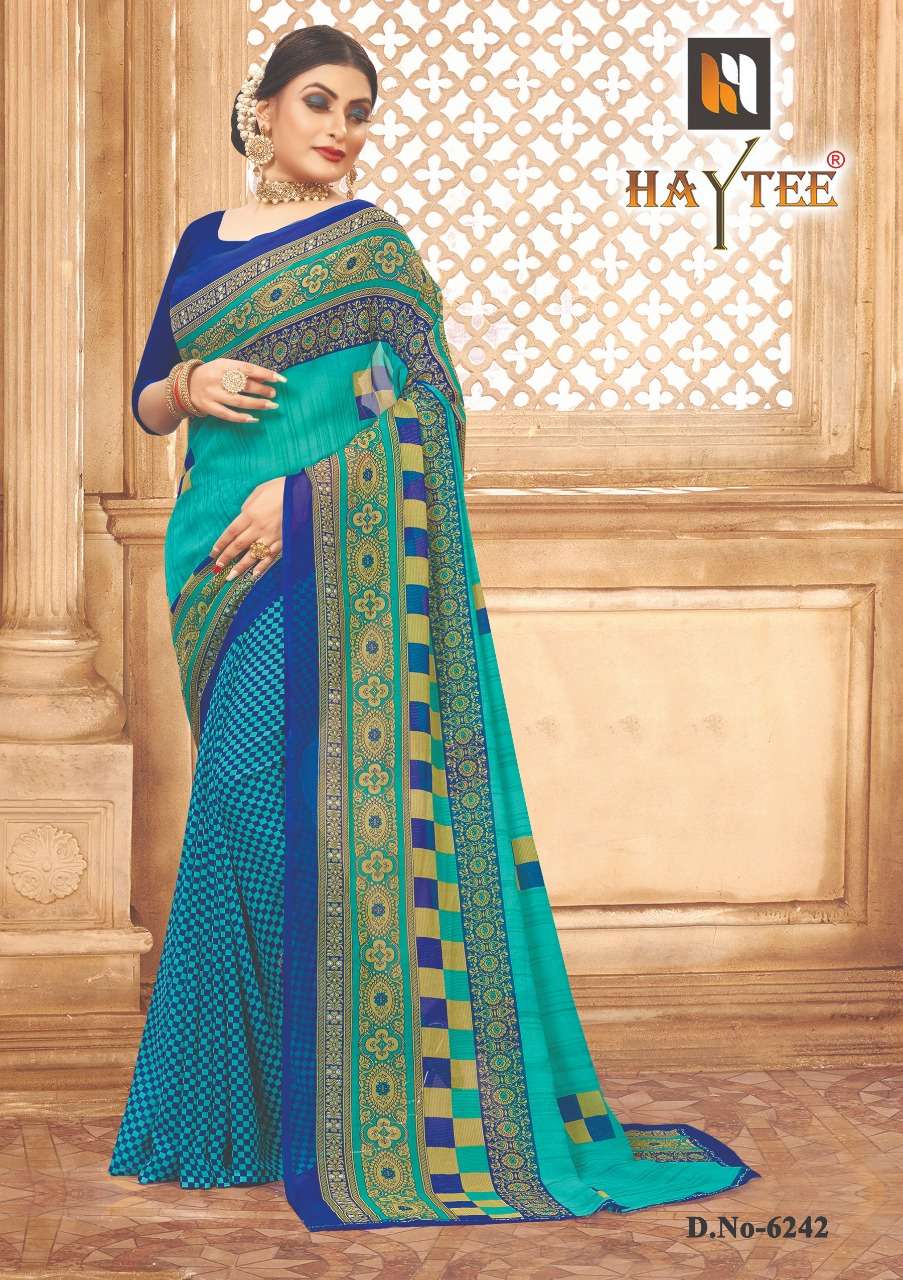 SPLASH VOL-90 BY HAYTEE 6232 TO 6243 SERIES INDIAN TRADITIONAL WEAR COLLECTION BEAUTIFUL STYLISH FANCY COLORFUL PARTY WEAR & OCCASIONAL WEAR DANI PRINTED SAREES AT WHOLESALE PRICE