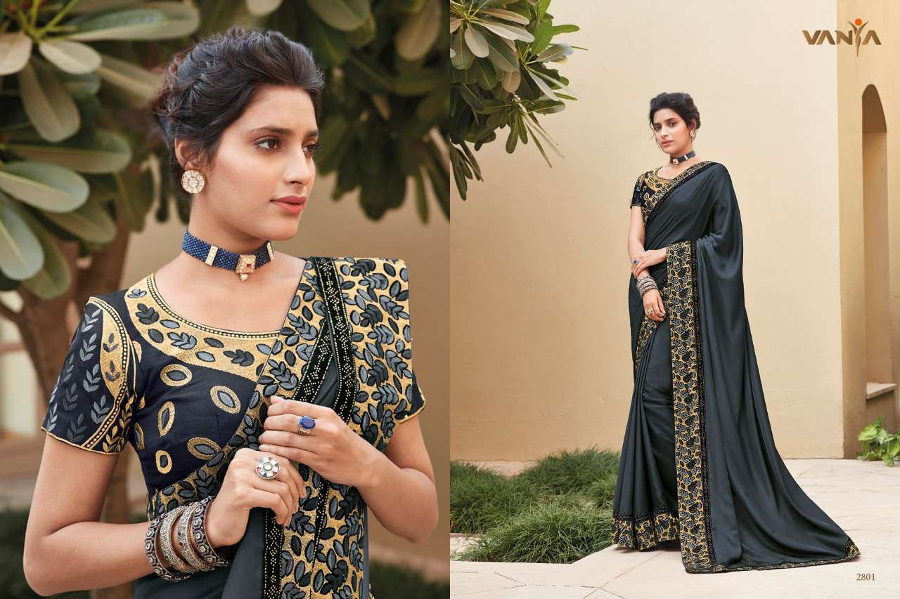 VANYA VOL-18 BY VANYA 2801 TO 2816 SERIES INDIAN TRADITIONAL WEAR COLLECTION BEAUTIFUL STYLISH FANCY COLORFUL PARTY WEAR & OCCASIONAL WEAR FANCY SAREES AT WHOLESALE PRICE