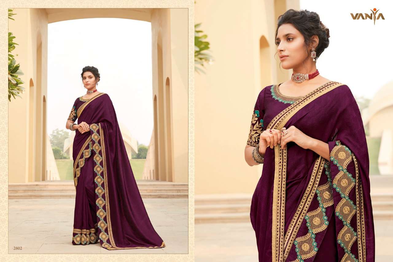VANYA VOL-18 BY VANYA 2801 TO 2816 SERIES INDIAN TRADITIONAL WEAR COLLECTION BEAUTIFUL STYLISH FANCY COLORFUL PARTY WEAR & OCCASIONAL WEAR FANCY SAREES AT WHOLESALE PRICE