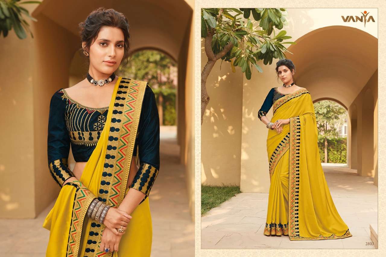 VANYA VOL-18 BY VANYA 2801 TO 2816 SERIES INDIAN TRADITIONAL WEAR COLLECTION BEAUTIFUL STYLISH FANCY COLORFUL PARTY WEAR & OCCASIONAL WEAR FANCY SAREES AT WHOLESALE PRICE