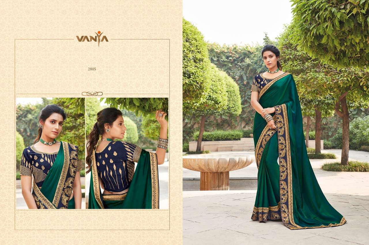 VANYA VOL-18 BY VANYA 2801 TO 2816 SERIES INDIAN TRADITIONAL WEAR COLLECTION BEAUTIFUL STYLISH FANCY COLORFUL PARTY WEAR & OCCASIONAL WEAR FANCY SAREES AT WHOLESALE PRICE