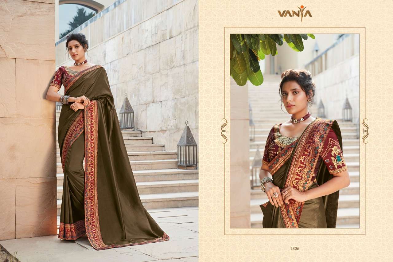 VANYA VOL-18 BY VANYA 2801 TO 2816 SERIES INDIAN TRADITIONAL WEAR COLLECTION BEAUTIFUL STYLISH FANCY COLORFUL PARTY WEAR & OCCASIONAL WEAR FANCY SAREES AT WHOLESALE PRICE