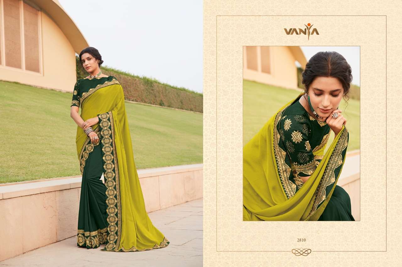 VANYA VOL-18 BY VANYA 2801 TO 2816 SERIES INDIAN TRADITIONAL WEAR COLLECTION BEAUTIFUL STYLISH FANCY COLORFUL PARTY WEAR & OCCASIONAL WEAR FANCY SAREES AT WHOLESALE PRICE