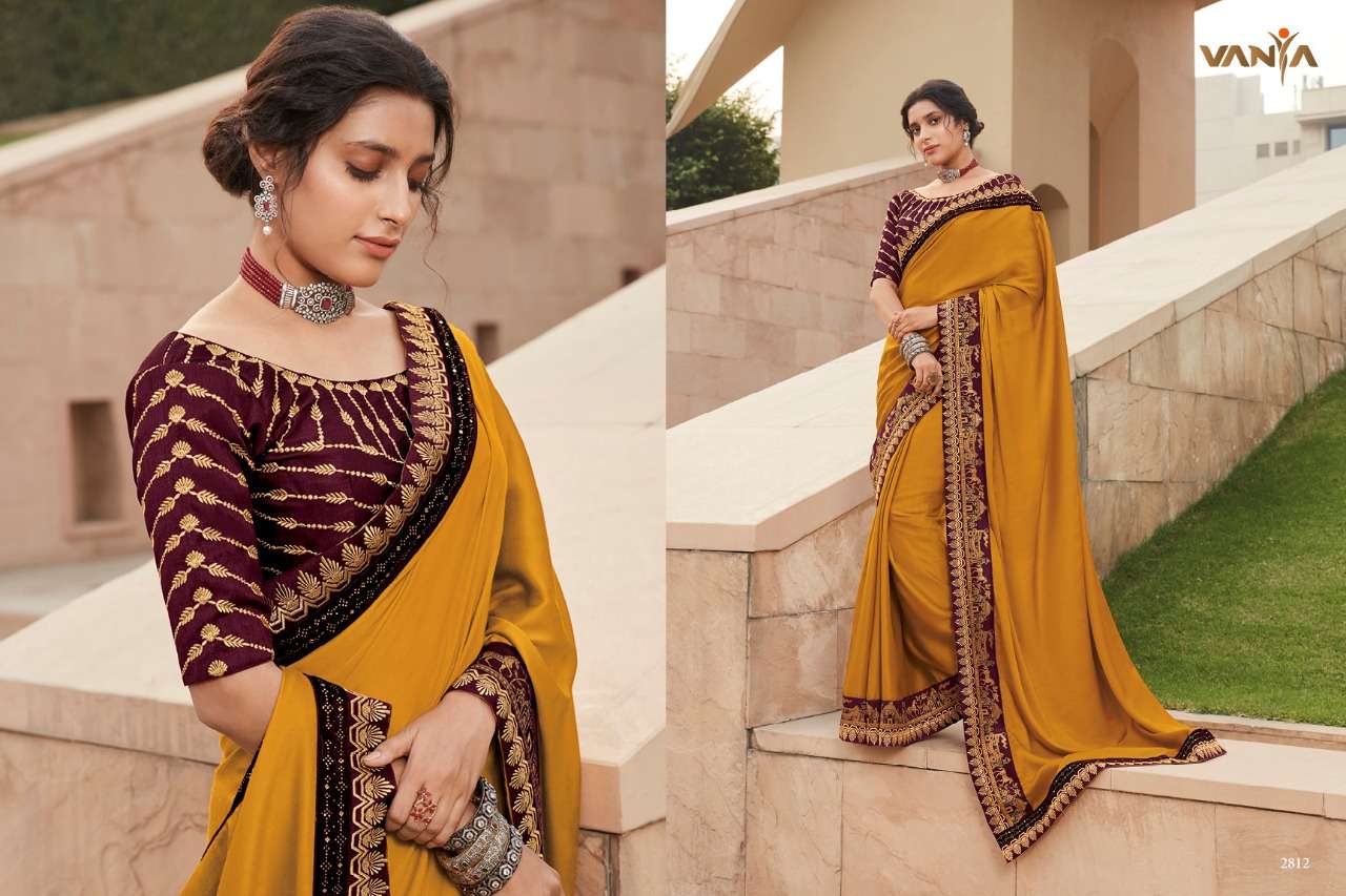 VANYA VOL-18 BY VANYA 2801 TO 2816 SERIES INDIAN TRADITIONAL WEAR COLLECTION BEAUTIFUL STYLISH FANCY COLORFUL PARTY WEAR & OCCASIONAL WEAR FANCY SAREES AT WHOLESALE PRICE