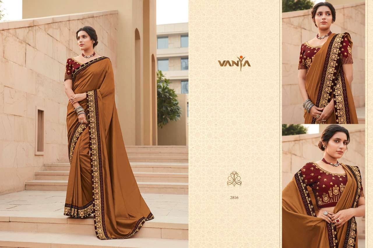 VANYA VOL-18 BY VANYA 2801 TO 2816 SERIES INDIAN TRADITIONAL WEAR COLLECTION BEAUTIFUL STYLISH FANCY COLORFUL PARTY WEAR & OCCASIONAL WEAR FANCY SAREES AT WHOLESALE PRICE