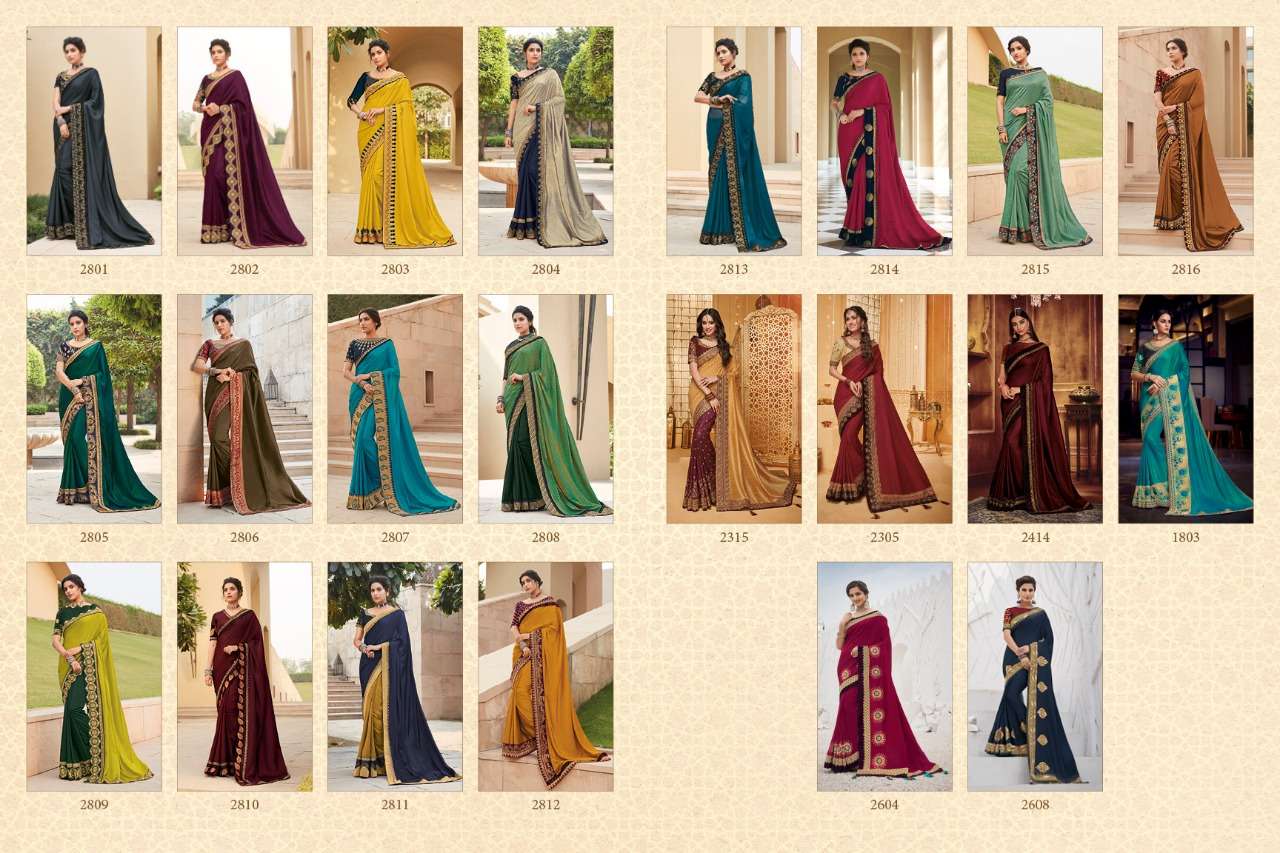 VANYA VOL-18 BY VANYA 2801 TO 2816 SERIES INDIAN TRADITIONAL WEAR COLLECTION BEAUTIFUL STYLISH FANCY COLORFUL PARTY WEAR & OCCASIONAL WEAR FANCY SAREES AT WHOLESALE PRICE