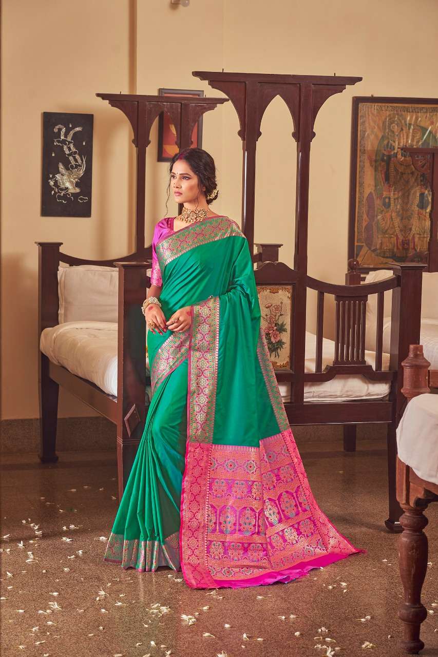 RANGOLI SILK BY RAJ YOG 1001 TO 1005 SERIES INDIAN TRADITIONAL WEAR COLLECTION BEAUTIFUL STYLISH FANCY COLORFUL PARTY WEAR & OCCASIONAL WEAR SOFT SILK SAREES AT WHOLESALE PRICE