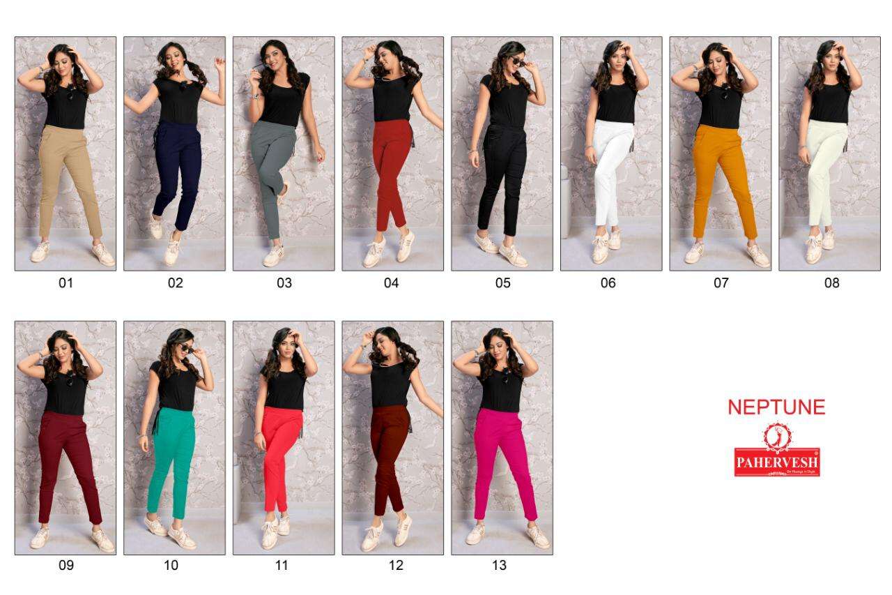 NEPTUNE BY PAHERVESH 01 TO 13 SERIES BEAUTIFUL STYLISH FANCY COLORFUL CASUAL WEAR & ETHNIC WEAR LYCRA COTTON TOPS AT WHOLESALE PRICE