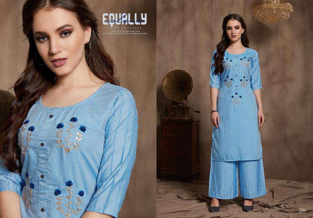ELITE BY AMAAYA GARMENTS 32001 TO 32005 SERIES DESIGNER BEAUTIFUL COLORFUL STYLISH FANCY CASUAL WEAR & ETHNIC WEAR & READY TO WEAR VISCOSE SILK KURTIS WITH BOTTOM AT WHOLESALE PRICE