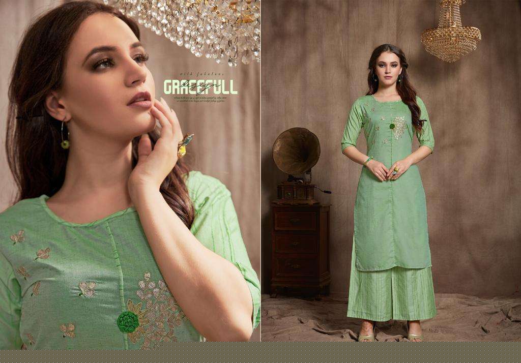 ELITE BY AMAAYA GARMENTS 32001 TO 32005 SERIES DESIGNER BEAUTIFUL COLORFUL STYLISH FANCY CASUAL WEAR & ETHNIC WEAR & READY TO WEAR VISCOSE SILK KURTIS WITH BOTTOM AT WHOLESALE PRICE