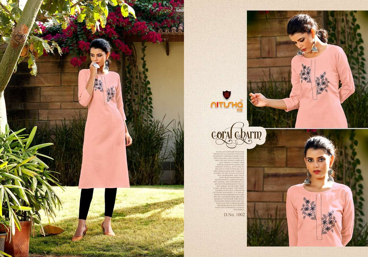 MUL MUL BY NITISHA NX 1001 TO 1012 SERIES STYLISH FANCY BEAUTIFUL COLORFUL CASUAL WEAR & ETHNIC WEAR HEAVY SOFT COTTON SLUB KURTIS AT WHOLESALE PRICE