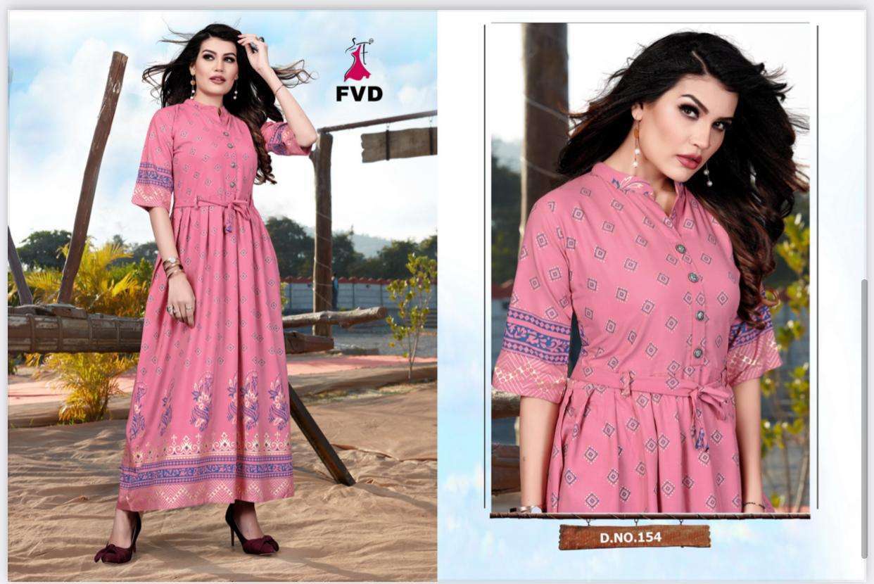 RANG VOL-3 BY FVD 145 TO 154 BEAUTIFUL STYLISH FANCY COLORFUL CASUAL WEAR & ETHNIC WEAR & READY TO WEAR RAYON PRINTED GOWNS AT WHOLESALE PRICE