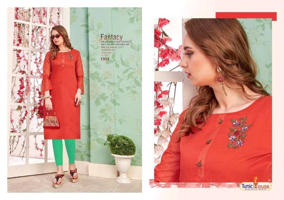 NAZAKAT BY TUNIC HOUSE 1001 TO 1008 SERIES DESIGNER BEAUTIFUL STYLISH FANCY COLORFUL PARTY WEAR & OCCASIONAL WEAR SILK PRINTED KURTIS AT WHOLESALE PRICE