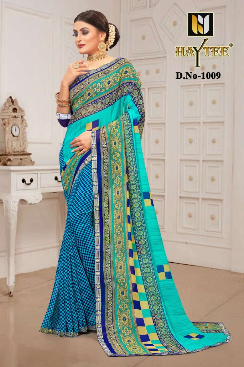 G MAIL VOL-85 BY HAYTEE INDIAN TRADITIONAL WEAR COLLECTION BEAUTIFUL STYLISH FANCY COLORFUL PARTY WEAR & OCCASIONAL WEAR DANI PRINTED SAREES AT WHOLESALE PRICE