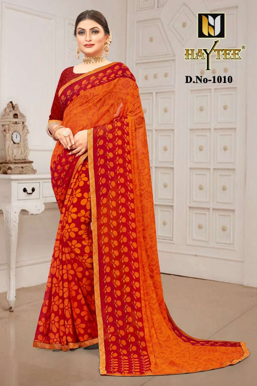 G MAIL VOL-85 BY HAYTEE INDIAN TRADITIONAL WEAR COLLECTION BEAUTIFUL STYLISH FANCY COLORFUL PARTY WEAR & OCCASIONAL WEAR DANI PRINTED SAREES AT WHOLESALE PRICE