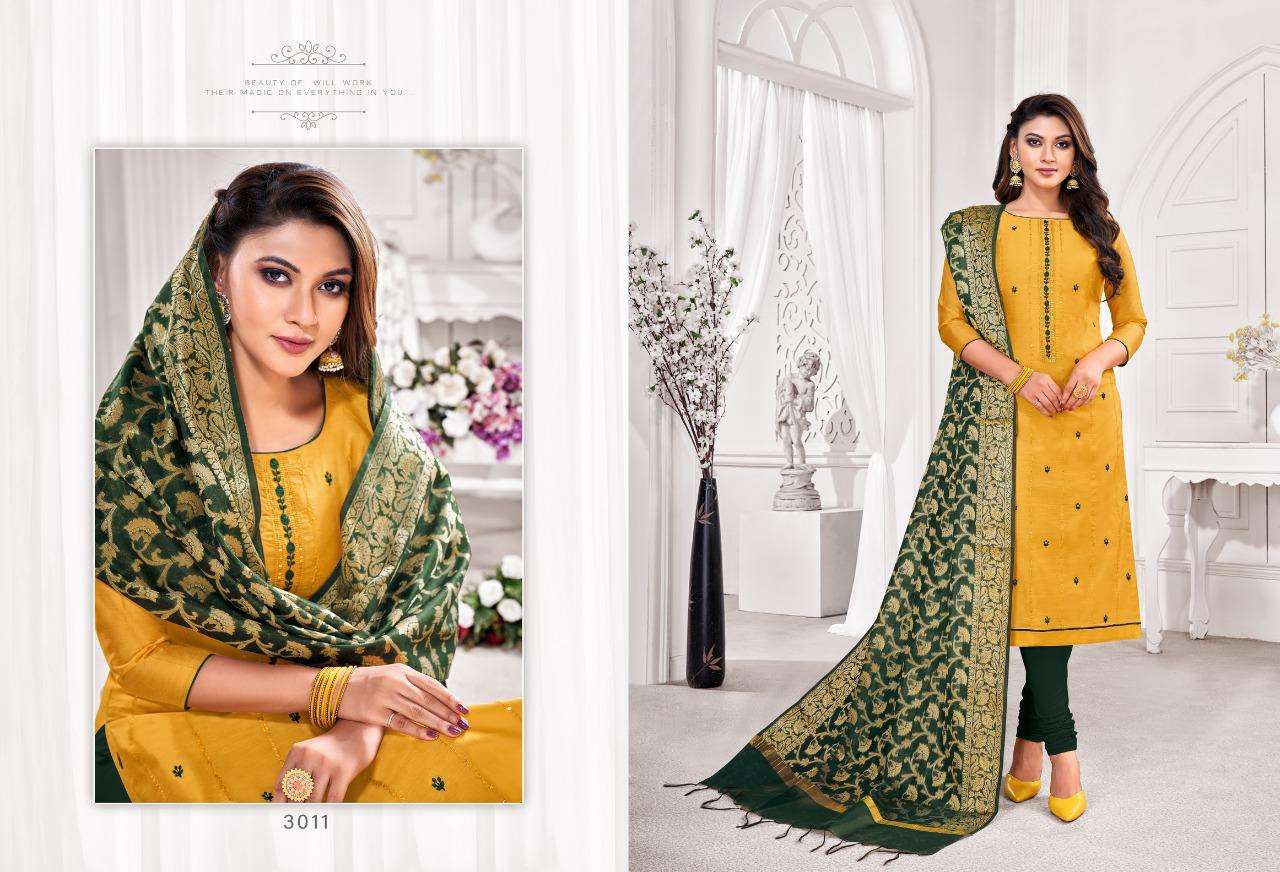 VACCINE VOL-3 BY SHAGUN LIFESTYLE 3001 TO 3012 SERIES BEAUTIFUL STYLISH SHARARA SUITS FANCY COLORFUL CASUAL WEAR & ETHNIC WEAR & READY TO WEAR MODAL SILK WITH EMBROIDERY DRESSES AT WHOLESALE PRICE