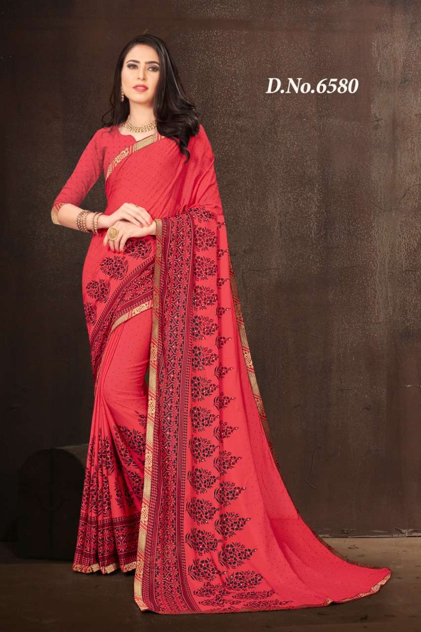 SAWARIYA BY HAYTEE 6578 TO 6585 SERIES INDIAN TRADITIONAL WEAR COLLECTION BEAUTIFUL STYLISH FANCY COLORFUL PARTY WEAR & OCCASIONAL WEAR RENIAL PRINT SAREES AT WHOLESALE PRICE