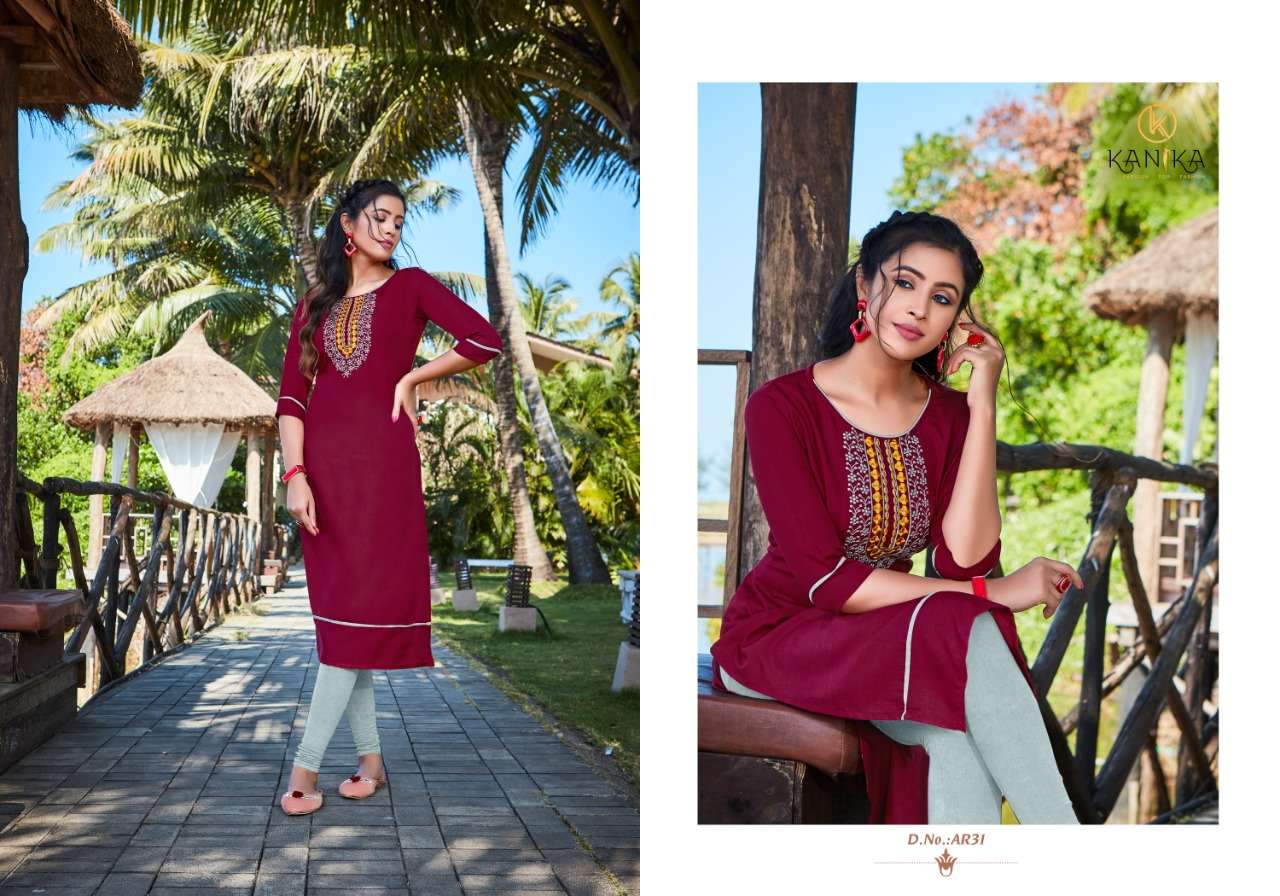 ANUROOP VOL-4 BY KANIKA 29 TO 38 SERIES DESIGNER BEAUTIFUL STYLISH FANCY COLORFUL PARTY WEAR & OCCASIONAL WEAR RUBBY SILK EMBROIDERED KURTIS AT WHOLESALE PRICE