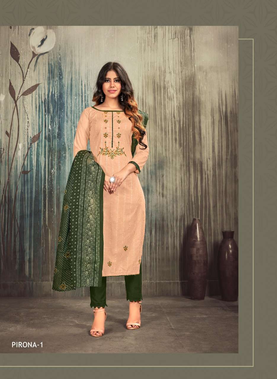 PIRONA BY VASTU TEX 1 TO 10 SERIES BEAUTIFUL SUITS STYLISH FANCY COLORFUL PARTY WEAR & ETHNIC WEAR LAWN COTTON EMBROIDERED DRESSES AT WHOLESALE PRICE