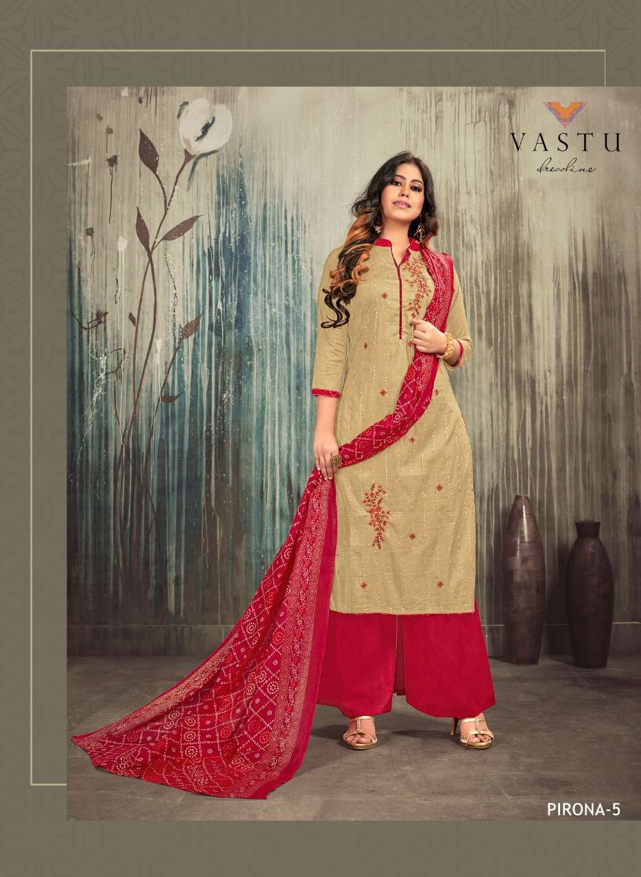 PIRONA BY VASTU TEX 1 TO 10 SERIES BEAUTIFUL SUITS STYLISH FANCY COLORFUL PARTY WEAR & ETHNIC WEAR LAWN COTTON EMBROIDERED DRESSES AT WHOLESALE PRICE
