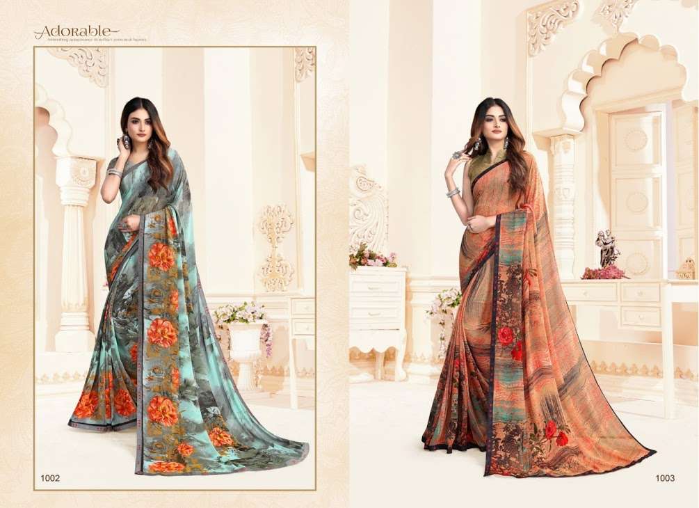 KUNDAN BY S ONE 1001 TO 1012 SERIES INDIAN TRADITIONAL WEAR COLLECTION BEAUTIFUL STYLISH FANCY COLORFUL PARTY WEAR & OCCASIONAL WEAR PURE WEIGHT LESS SAREES AT WHOLESALE PRICE