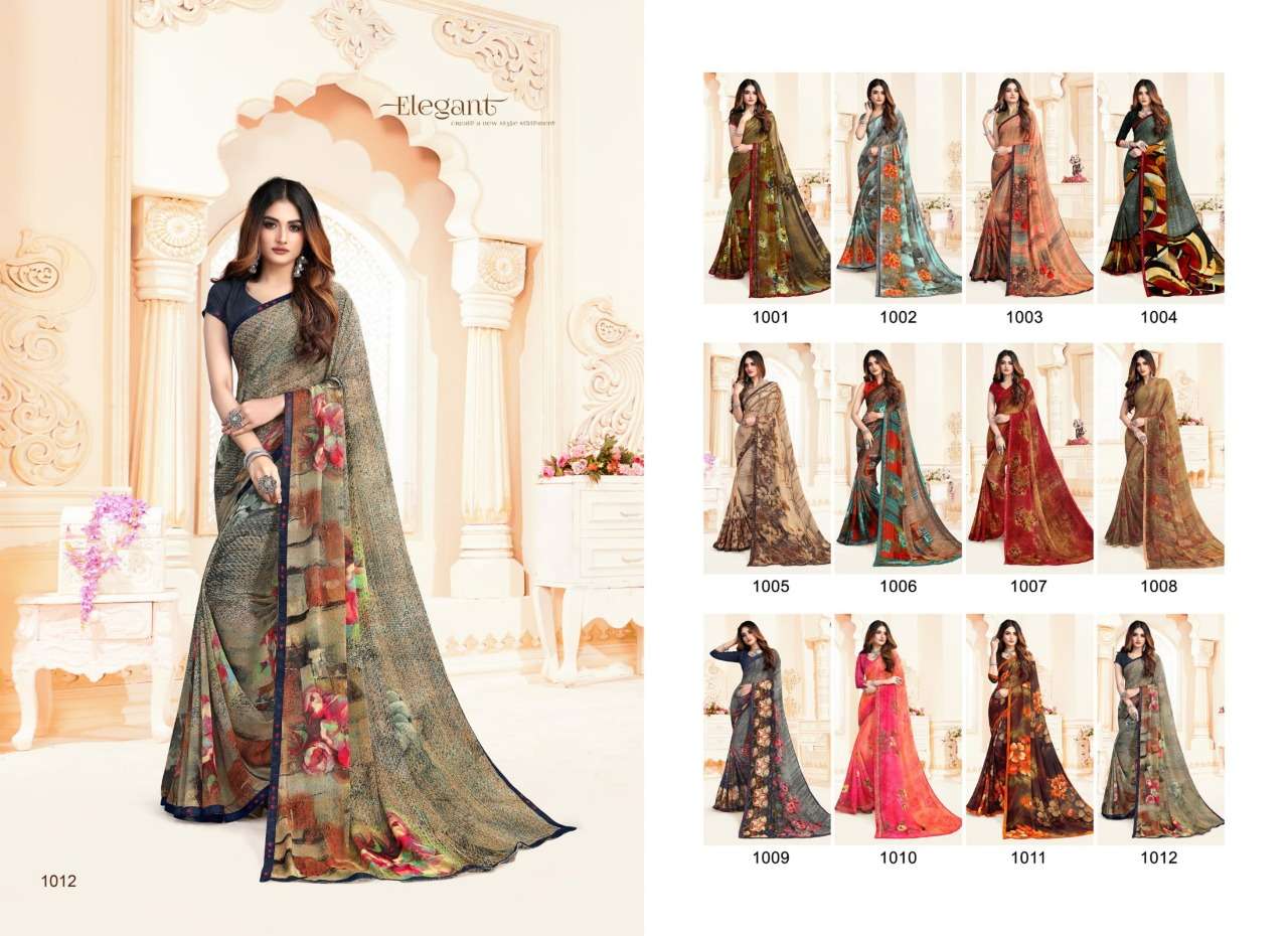 KUNDAN BY S ONE 1001 TO 1012 SERIES INDIAN TRADITIONAL WEAR COLLECTION BEAUTIFUL STYLISH FANCY COLORFUL PARTY WEAR & OCCASIONAL WEAR PURE WEIGHT LESS SAREES AT WHOLESALE PRICE