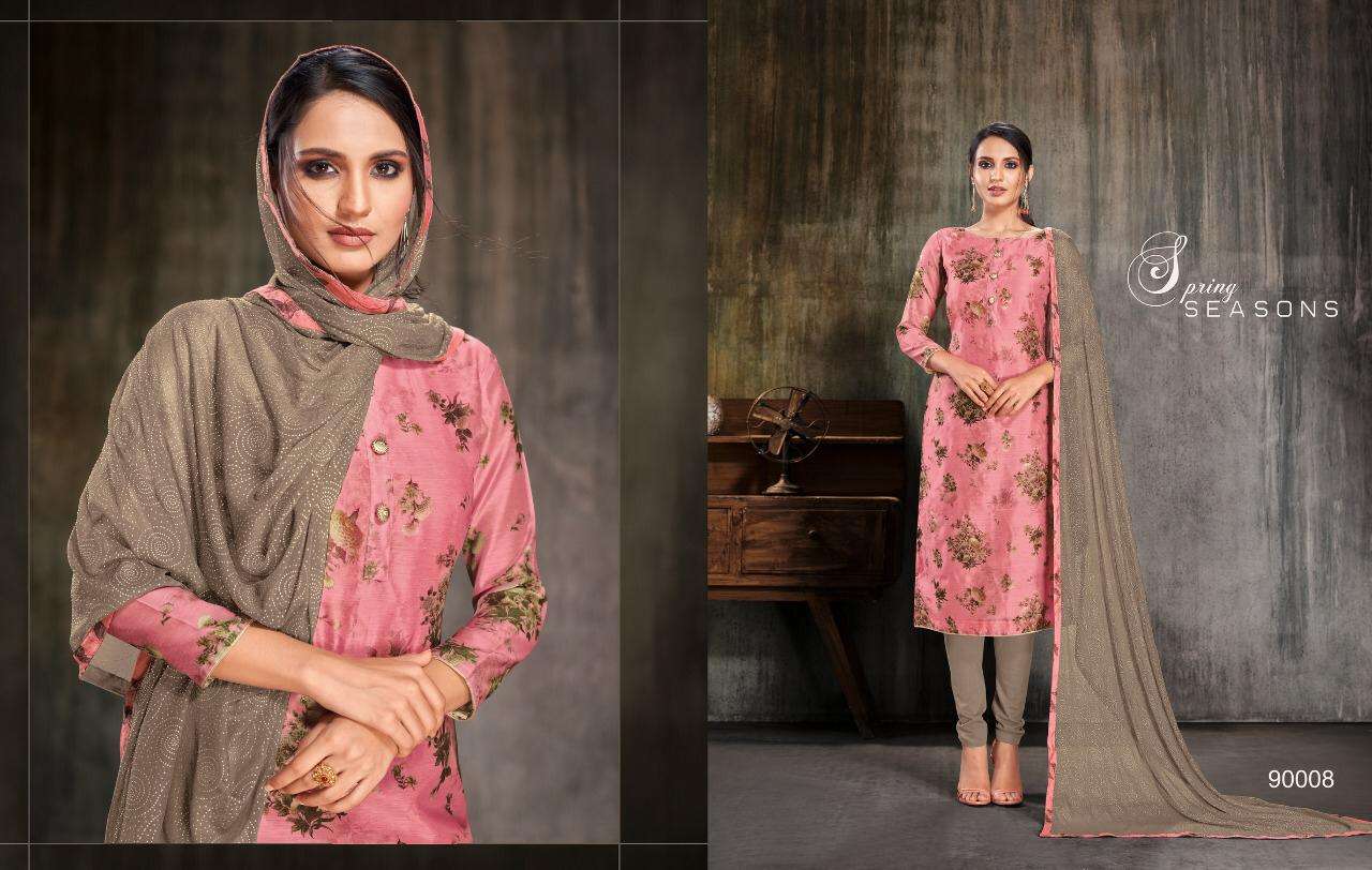 POSH GLORY BY KAPIL TRENDZ 90001 TO 90012 SERIES BEAUTIFUL SUITS STYLISH FANCY COLORFUL PARTY WEAR & OCCASIONAL WEAR CHANDERI DIGITAL PRINTED DRESSES AT WHOLESALE PRICE