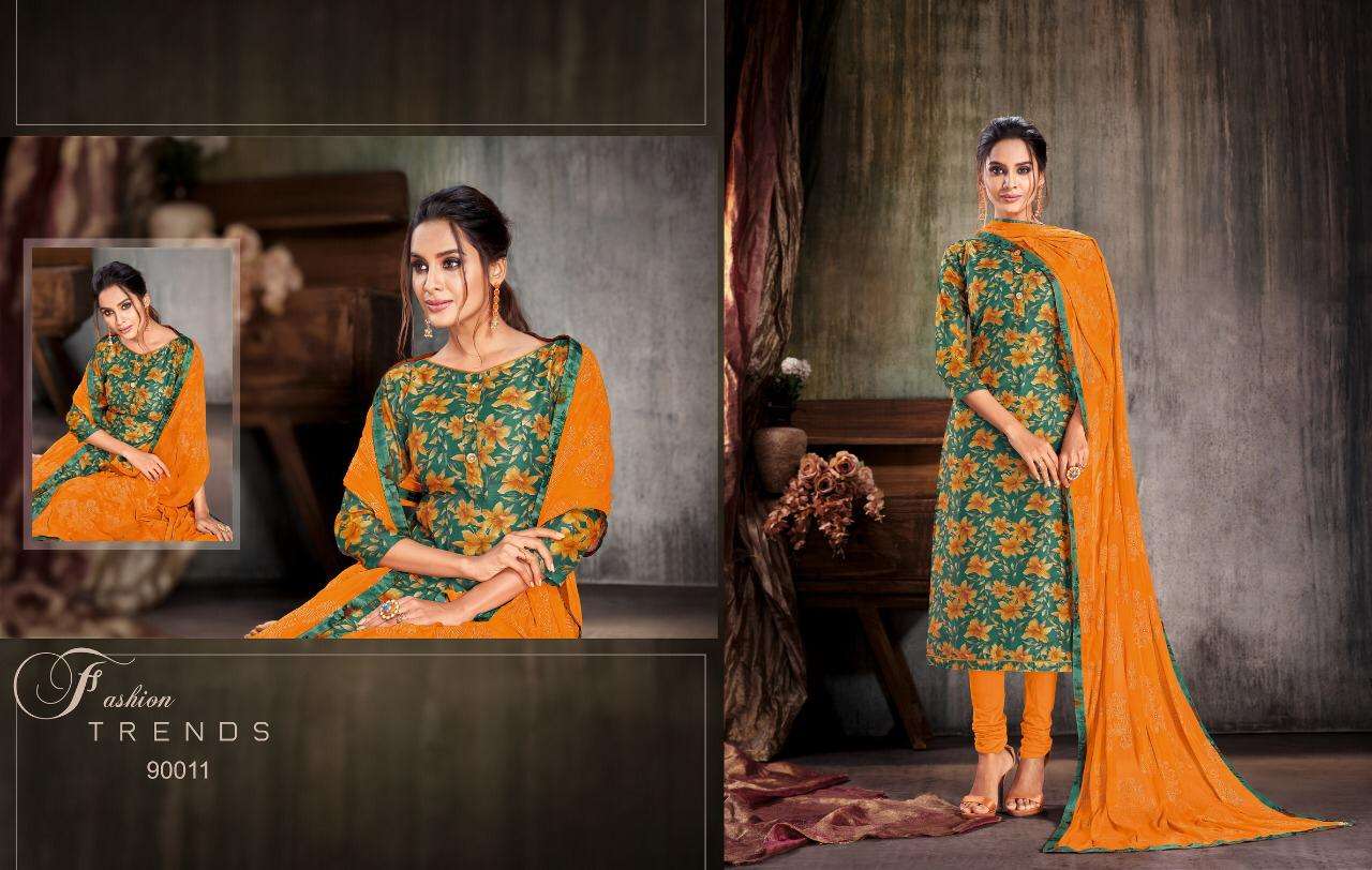 POSH GLORY BY KAPIL TRENDZ 90001 TO 90012 SERIES BEAUTIFUL SUITS STYLISH FANCY COLORFUL PARTY WEAR & OCCASIONAL WEAR CHANDERI DIGITAL PRINTED DRESSES AT WHOLESALE PRICE