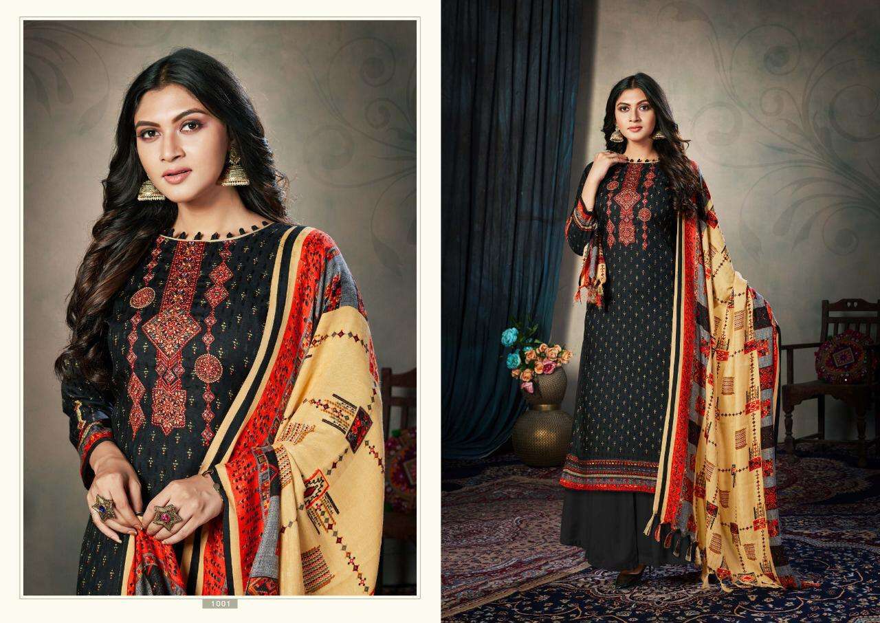 SAARA VOL-1 BY CHANDRA FASHION 1001 TO 1010 SERIES SUITS BEAUTIFUL FANCY COLORFUL STYLISH PARTY WEAR & OCCASIONAL WEAR PASHMINA PRINTED WITH EMBROIDERY DRESSES AT WHOLESALE PRICE