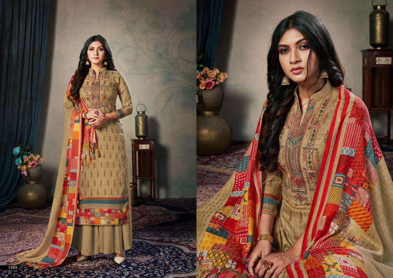SAARA VOL-1 BY CHANDRA FASHION 1001 TO 1010 SERIES SUITS BEAUTIFUL FANCY COLORFUL STYLISH PARTY WEAR & OCCASIONAL WEAR PASHMINA PRINTED WITH EMBROIDERY DRESSES AT WHOLESALE PRICE