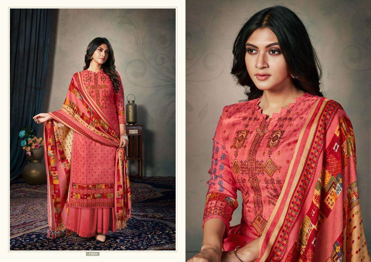 SAARA VOL-1 BY CHANDRA FASHION 1001 TO 1010 SERIES SUITS BEAUTIFUL FANCY COLORFUL STYLISH PARTY WEAR & OCCASIONAL WEAR PASHMINA PRINTED WITH EMBROIDERY DRESSES AT WHOLESALE PRICE