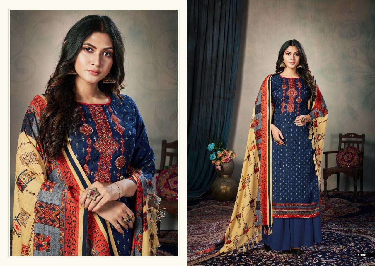 SAARA VOL-1 BY CHANDRA FASHION 1001 TO 1010 SERIES SUITS BEAUTIFUL FANCY COLORFUL STYLISH PARTY WEAR & OCCASIONAL WEAR PASHMINA PRINTED WITH EMBROIDERY DRESSES AT WHOLESALE PRICE