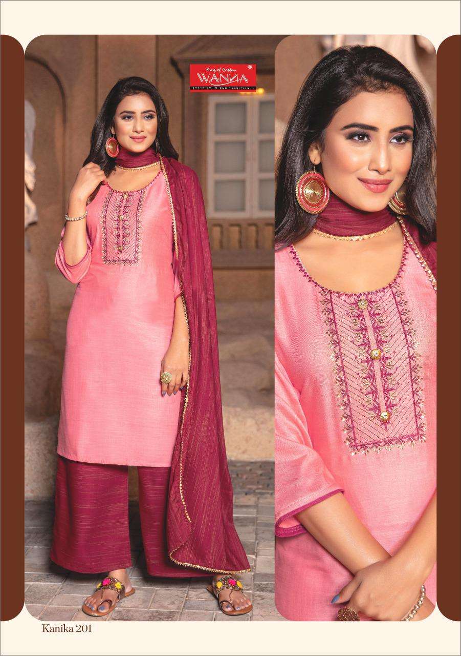 KANIKA VOL-2 BY WANNA 201 TO 209 SERIES BEAUTIFUL SUITS STYLISH FANCY COLORFUL PARTY WEAR & OCCASIONAL WEAR RAYON PRINTED DRESSES AT WHOLESALE PRICe