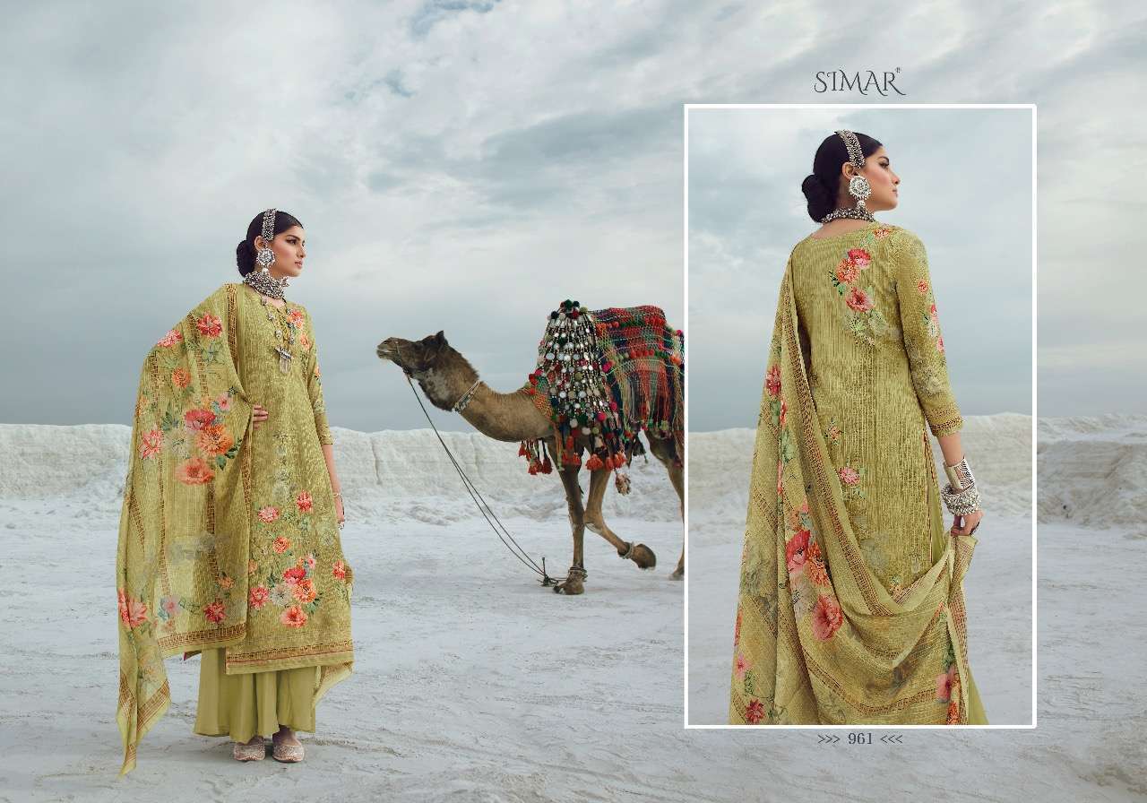 FLORENCIA BY GLOSSY 954 TO 961 SERIES DESIGNER SUITS COLLECTION BEAUTIFUL STYLISH FANCY COLORFUL PARTY WEAR & OCCASIONAL WEAR PURE LAWN COTTON EMBROIDERED DRESSES AT WHOLESALE PRICE