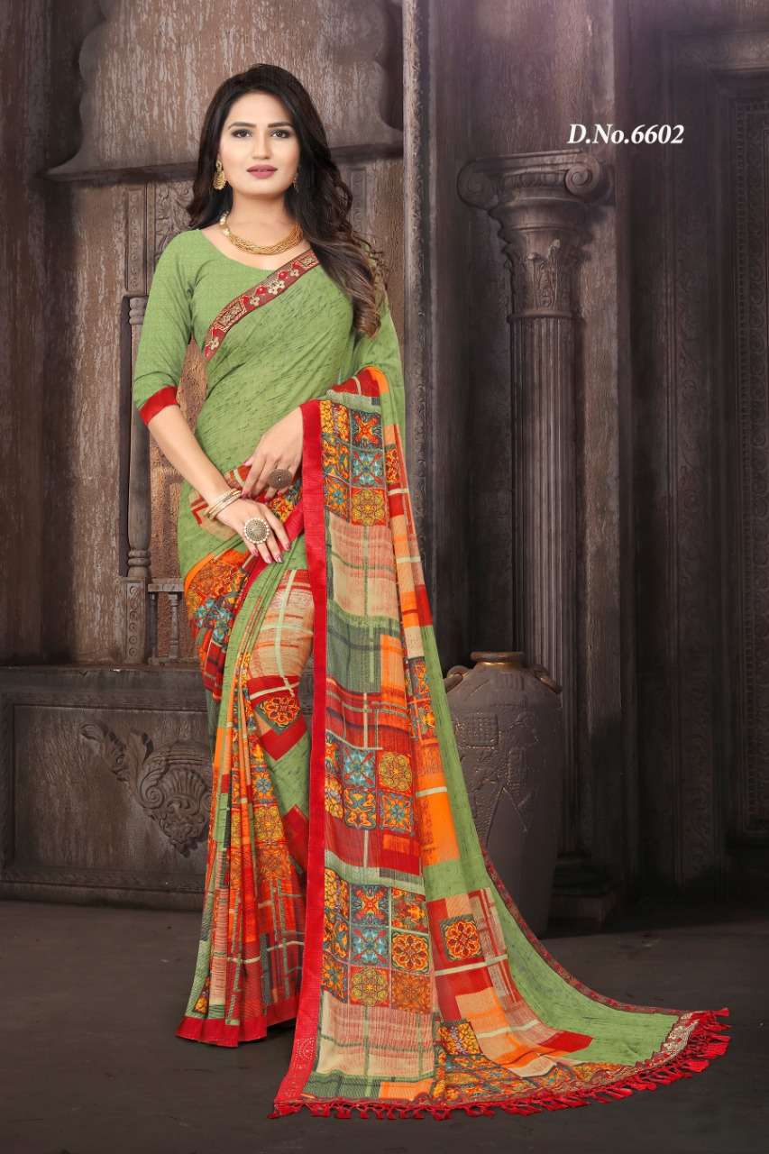AVANTIKA VOL-35 BY HAYTEE 6601 TO 6608 SERIES INDIAN TRADITIONAL WEAR COLLECTION BEAUTIFUL STYLISH FANCY COLORFUL PARTY WEAR & OCCASIONAL WEAR RENIAL PRINTED SAREES AT WHOLESALE PRICE
