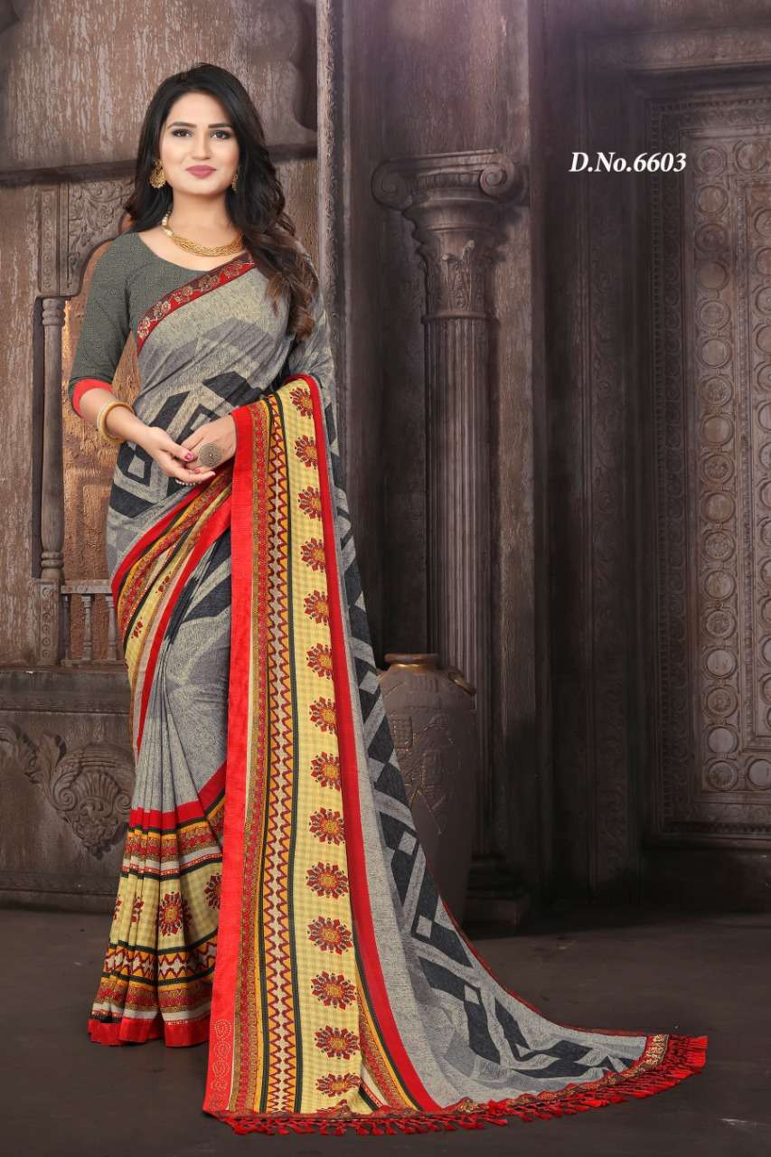 AVANTIKA VOL-35 BY HAYTEE 6601 TO 6608 SERIES INDIAN TRADITIONAL WEAR COLLECTION BEAUTIFUL STYLISH FANCY COLORFUL PARTY WEAR & OCCASIONAL WEAR RENIAL PRINTED SAREES AT WHOLESALE PRICE