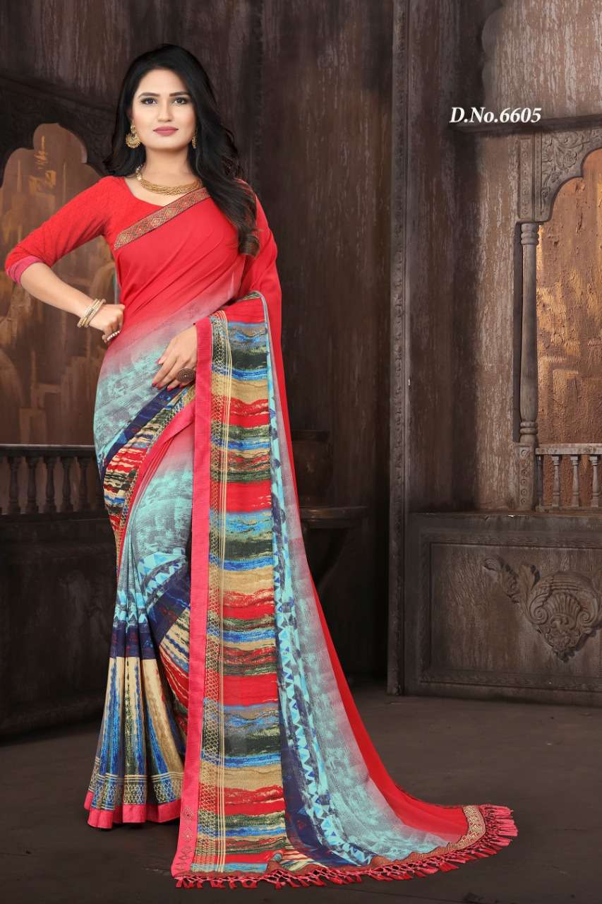 AVANTIKA VOL-35 BY HAYTEE 6601 TO 6608 SERIES INDIAN TRADITIONAL WEAR COLLECTION BEAUTIFUL STYLISH FANCY COLORFUL PARTY WEAR & OCCASIONAL WEAR RENIAL PRINTED SAREES AT WHOLESALE PRICE