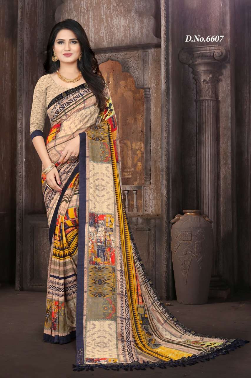 AVANTIKA VOL-35 BY HAYTEE 6601 TO 6608 SERIES INDIAN TRADITIONAL WEAR COLLECTION BEAUTIFUL STYLISH FANCY COLORFUL PARTY WEAR & OCCASIONAL WEAR RENIAL PRINTED SAREES AT WHOLESALE PRICE