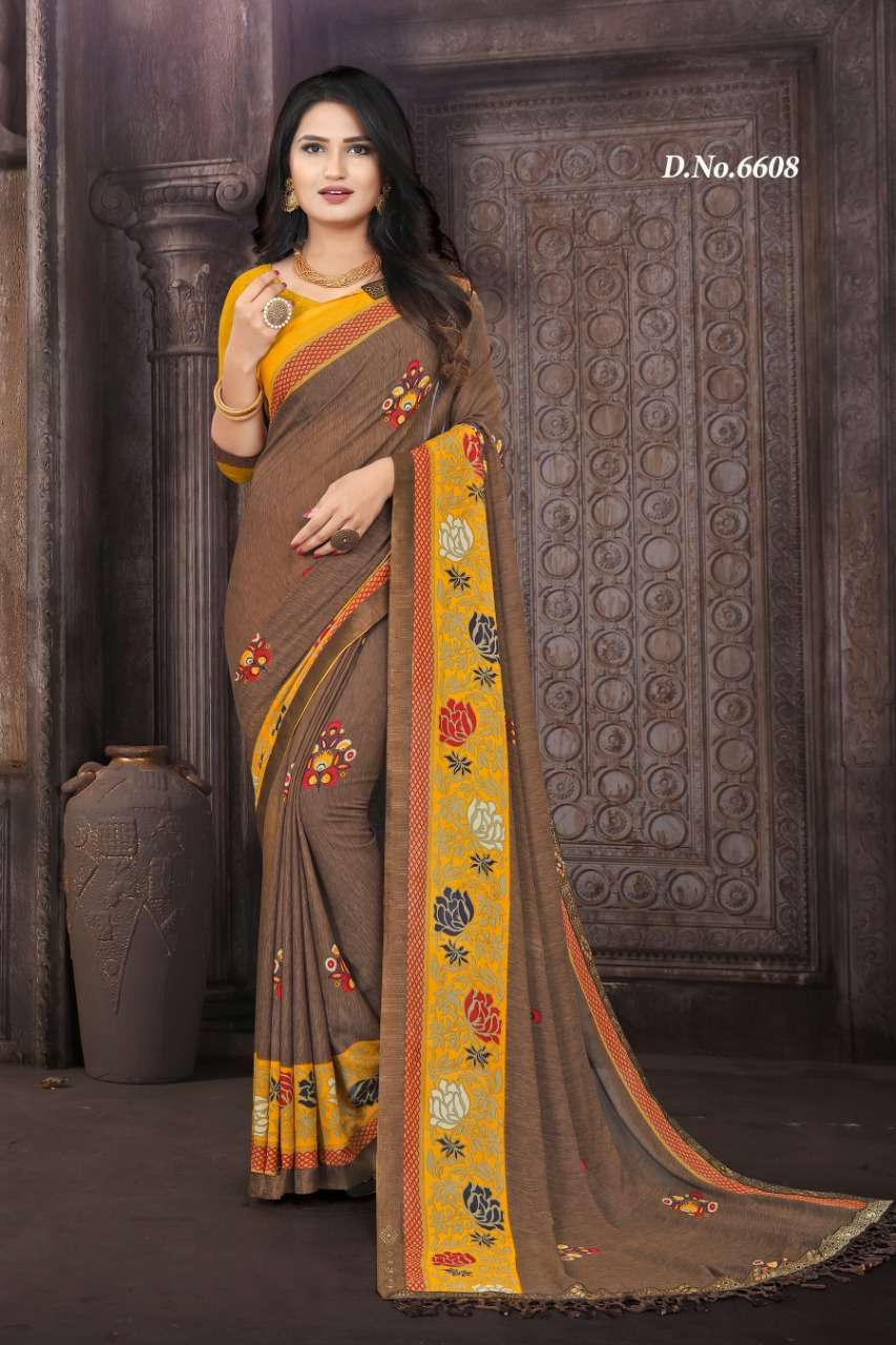 AVANTIKA VOL-35 BY HAYTEE 6601 TO 6608 SERIES INDIAN TRADITIONAL WEAR COLLECTION BEAUTIFUL STYLISH FANCY COLORFUL PARTY WEAR & OCCASIONAL WEAR RENIAL PRINTED SAREES AT WHOLESALE PRICE