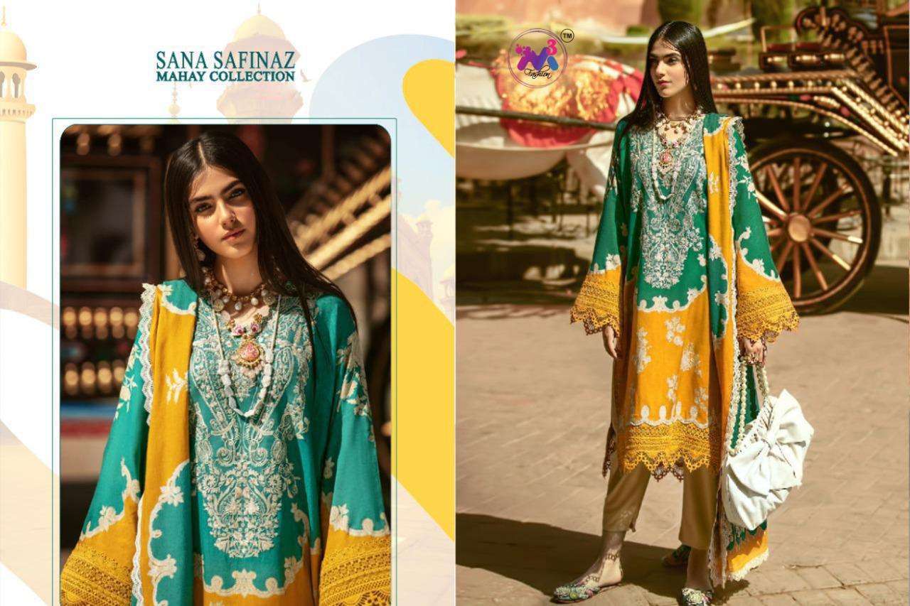 SANA SAFINAZ MAHAY COLLECTION BY M3 FASHION 15001 TO 15004 SERIES BEAUTIFUL PAKISTANI SUITS COLORFUL STYLISH FANCY CASUAL WEAR & ETHNIC WEAR JAM COTTON WITH EMBROIDERY DRESSES AT WHOLESALE PRICE