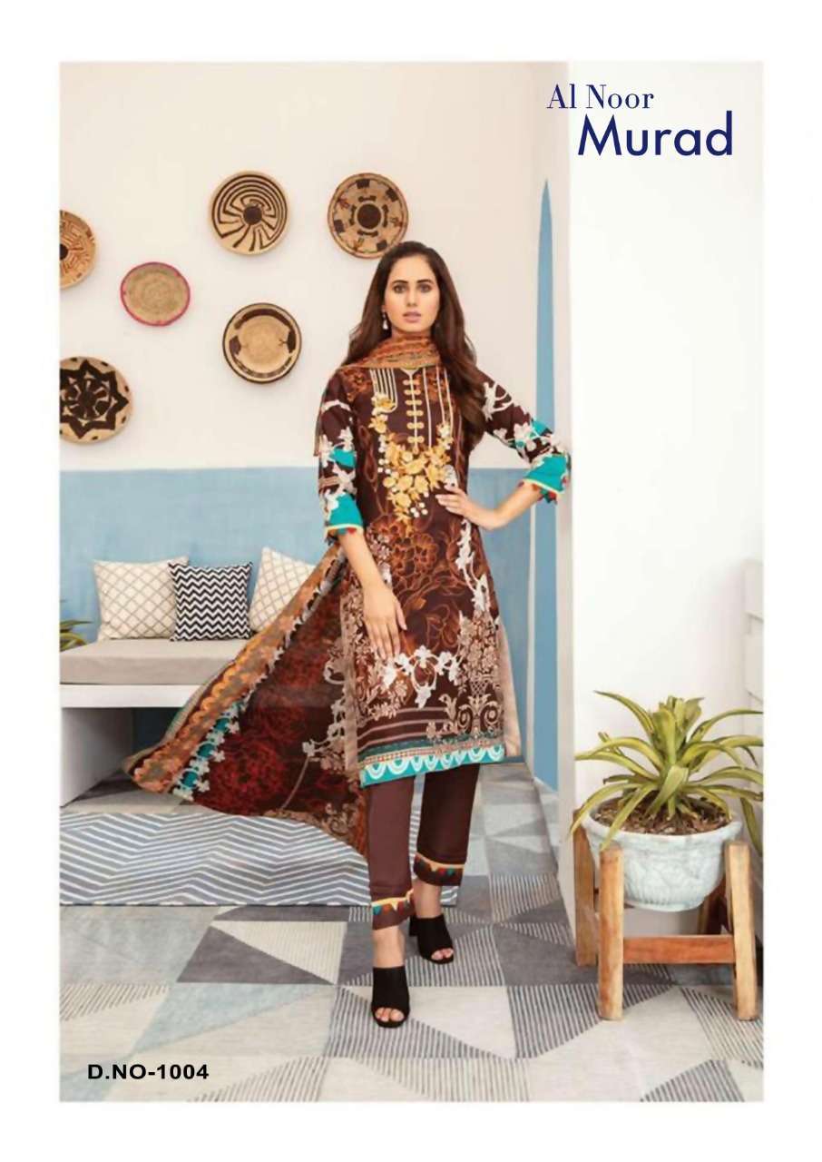 MURAD BY FAB M 1001 TO 1008 SERIES BEAUTIFUL SUITS COLORFUL STYLISH FANCY CASUAL WEAR & ETHNIC WEAR COTTON DRESSES AT WHOLESALE PRICE