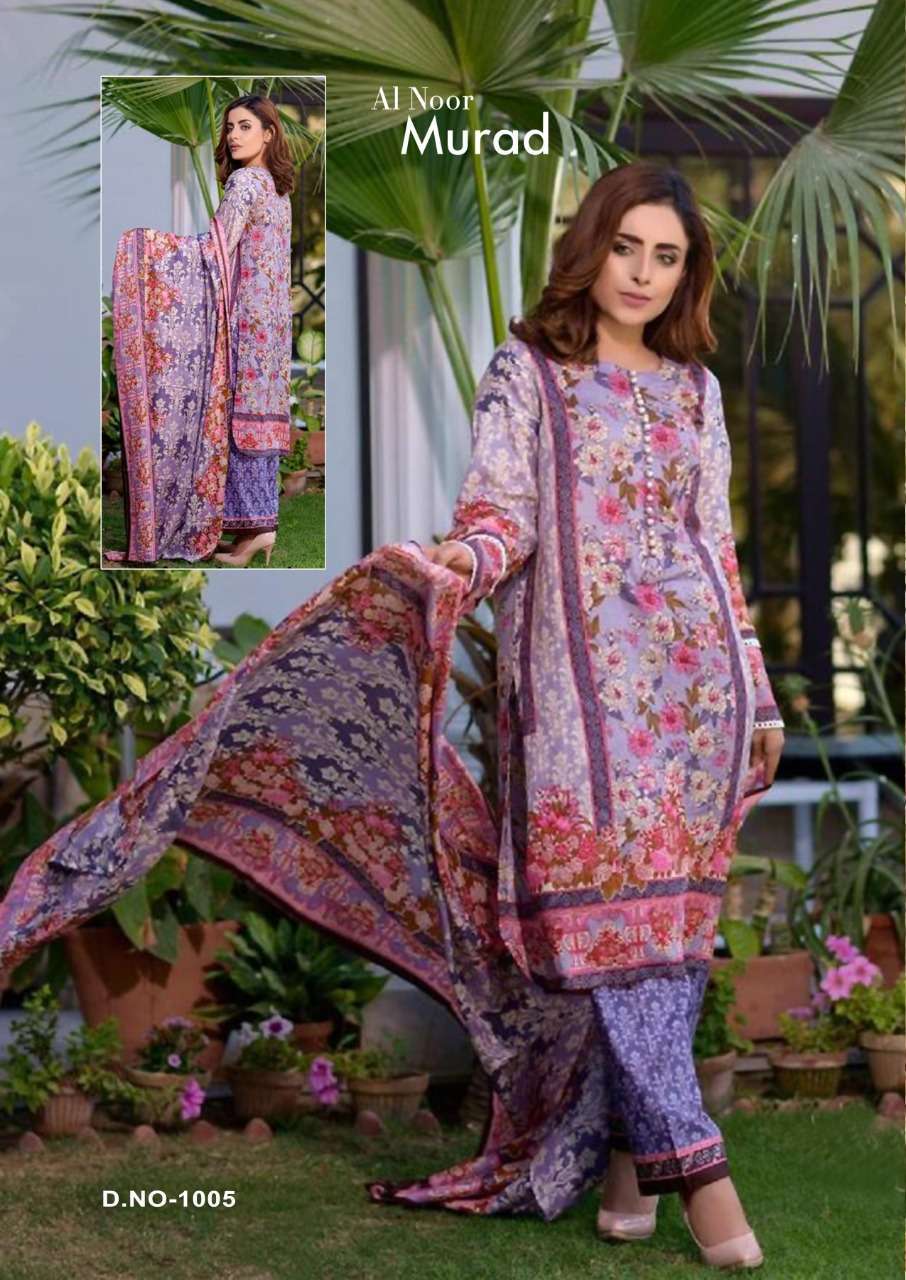 MURAD BY FAB M 1001 TO 1008 SERIES BEAUTIFUL SUITS COLORFUL STYLISH FANCY CASUAL WEAR & ETHNIC WEAR COTTON DRESSES AT WHOLESALE PRICE