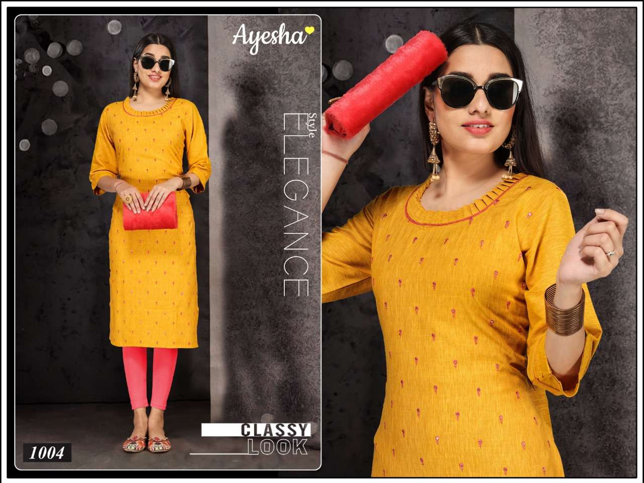 AISHWARYA BY AYESHA 1001 TO 1006 SERIES BEAUTIFUL STYLISH FANCY COLORFUL PARTY WEAR & OCCASIONAL WEAR LIQUID SEQUENCE WORK KURTIS AT WHOLESALE PRICE