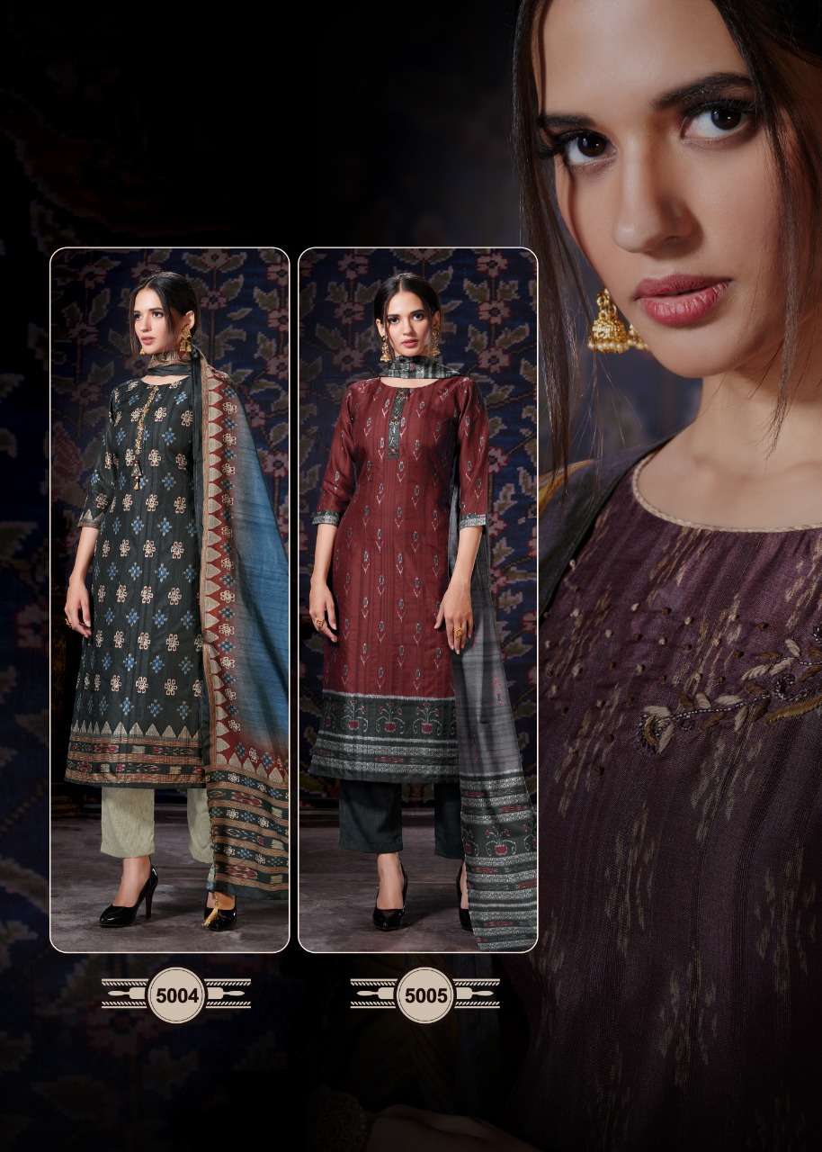 RAJWADI BY 4 COLOURS 5001 TO 5005 SERIES BEAUTIFUL STYLISH PAKISATNI SUITS FANCY COLORFUL CASUAL WEAR & ETHNIC WEAR & READY TO WEAR PURE HANDLOOM DIGITAL PRINTED DRESSES AT WHOLESALE PRICE