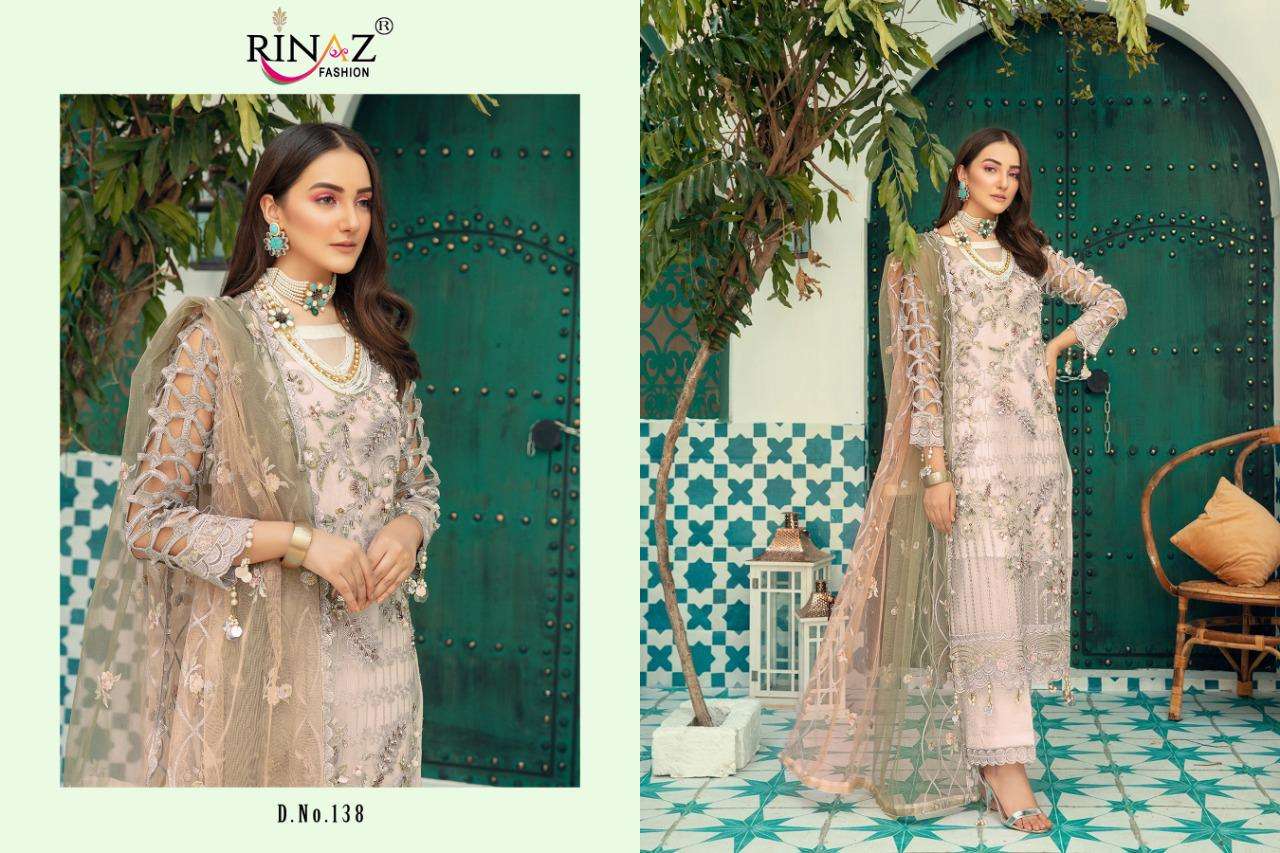 HAPPY NEW YEAR BY SHENYL FAB DESIGNER BEAUTIFUL SUITS COLORFUL STYLISH FANCY CASUAL WEAR & ETHNIC WEAR PURE BUTTERFLY NET WITH EMBROIDERED DRESSES AT WHOLESALE PRICE