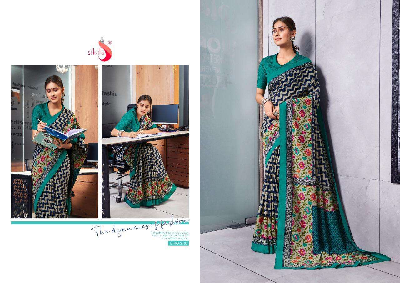 EMILY BY SILKVILLA 2101 TO 2110 SERIES INDIAN TRADITIONAL WEAR COLLECTION BEAUTIFUL STYLISH FANCY COLORFUL PARTY WEAR & OCCASIONAL WEAR PURE VISCOSE CHANDERI SAREES AT WHOLESALE PRICE