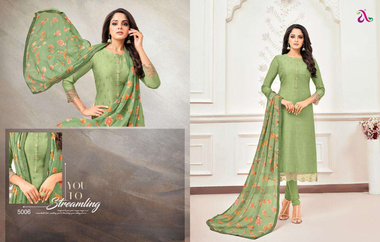 DAIRY MILK MIX CATALOG BY ANGROOP PLUS DESIGNER SUITS BEAUTIFUL STYLISH FANCY COLORFUL PARTY WEAR & ETHNIC WEAR CHANDERI COTTON PRINT DRESSES AT WHOLESALE PRICE