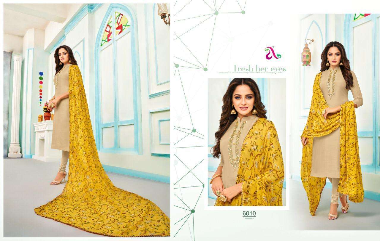 DAIRY MILK MIX CATALOG BY ANGROOP PLUS DESIGNER SUITS BEAUTIFUL STYLISH FANCY COLORFUL PARTY WEAR & ETHNIC WEAR CHANDERI COTTON PRINT DRESSES AT WHOLESALE PRICE